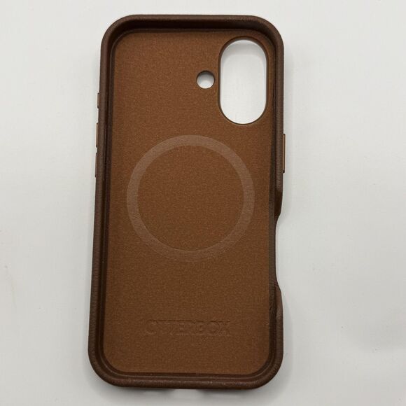 OtterBox Symmetry Cactus Leather MagSafe Case For IPhone 16 Brown Slim Drop+ - Picture 4 of 4